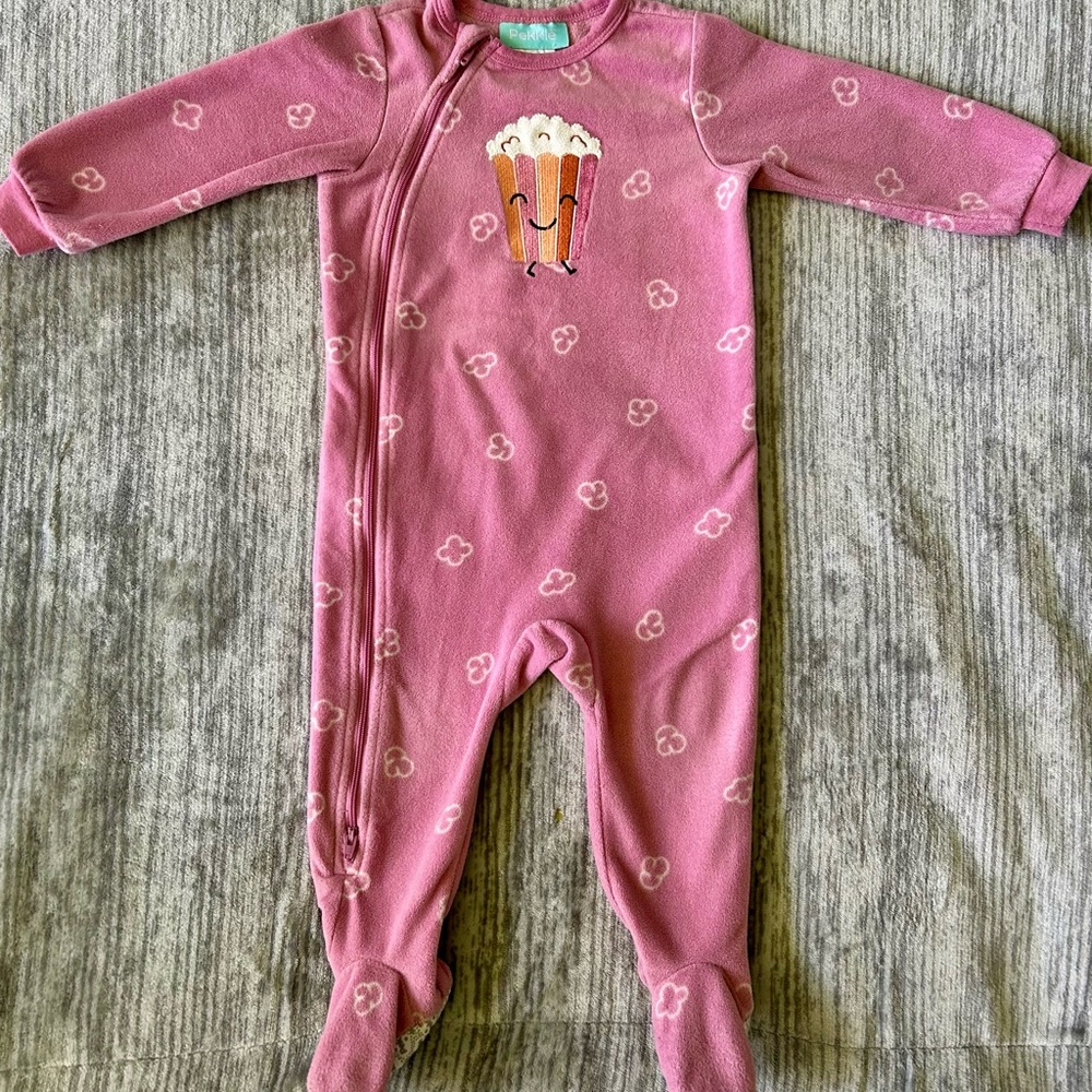 Dusty Rose Pink Footies One Piece with Cozy Design